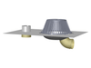 Stainless Steel Side Outlet Roof Drain with Overflow