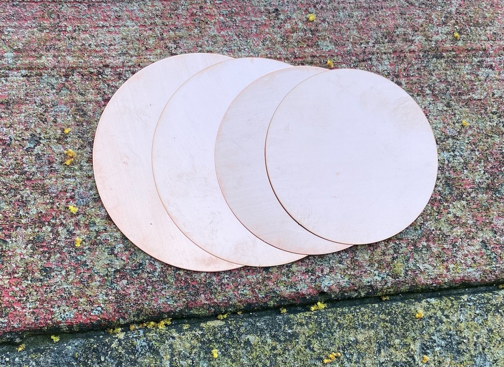 Large Circular Copper Stamping Blanks, 3-3.625 (8 Pack) 3 1/2