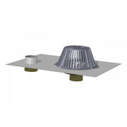 PVC Clad Stainless Steel Bottom Outlet Roof Drain with Overflow