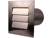 Louvered Dryer Vent - Stainless Steel - Side Photo