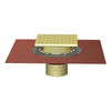 Commercial Floor Drain - Copper - Square Grate