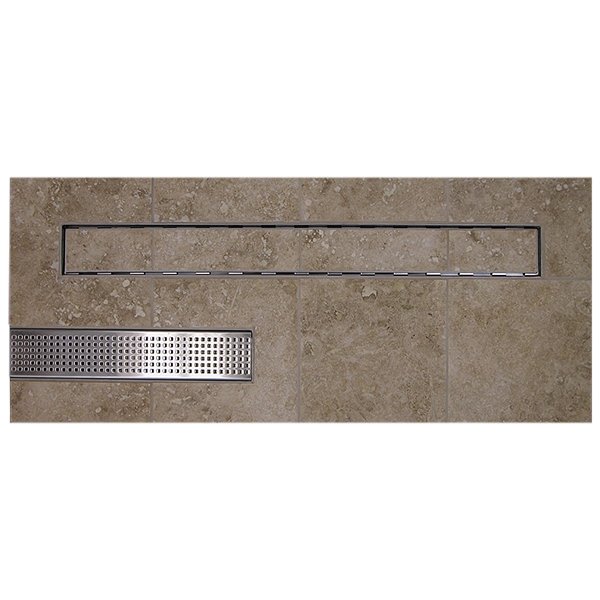 Linear Shower Drain with Copper Drain Body Copperlab