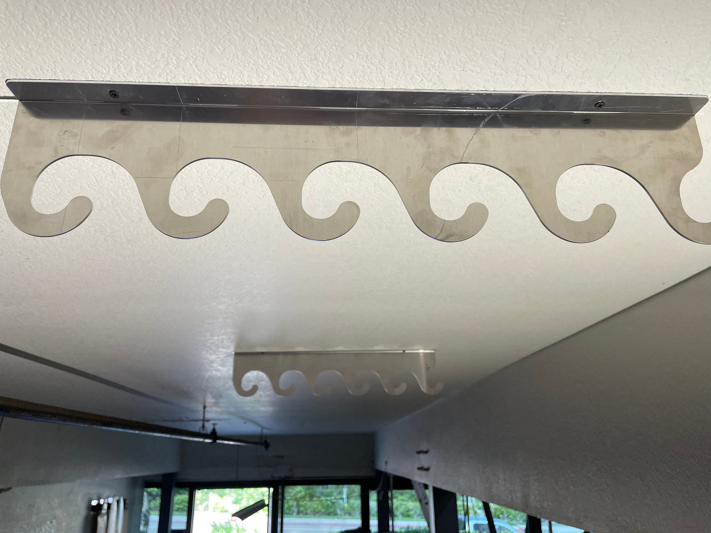 ceiling mount fishing rod holder Metal Fishing Rod Rack (Attaches to Ceiling) 9 Pole Rack