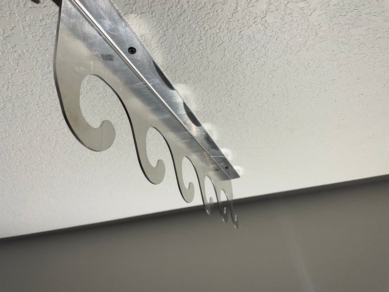 Metal Fishing Rod Rack (Attaches to Ceiling) Copperlab