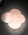 Raw Copper 4 Blank Stamping Disc Pack of 3- 24 gauge made from 16oz copper - Stamping Blanks 
