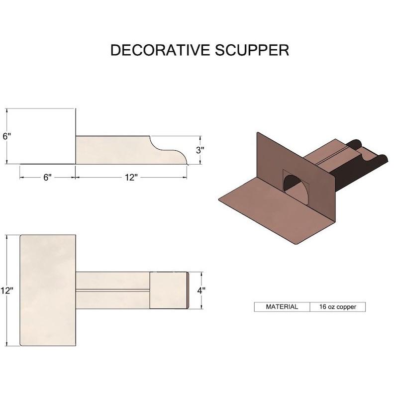 Decorative Stainless Steel Scupper | Copperlab